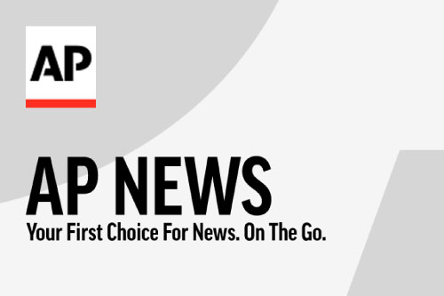 AP News logo with the slogan "your first choice for news on the go."