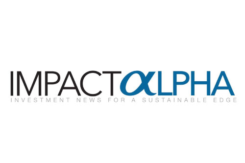Impact Alpha logo with the slogan "investment news for a sustainable edge"